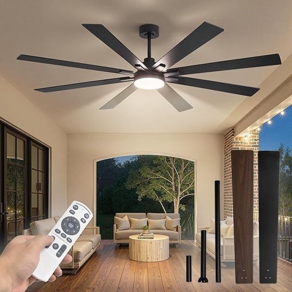 Fanbulous 72 Inch Ceiling Fan with Lights and Remote