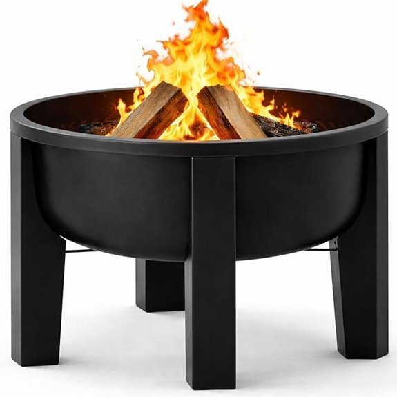 10 Best Fire Pits for Covered Patios in 2026 4 Fire Chief Wood Burning Fire Pit with Tabletop Lid