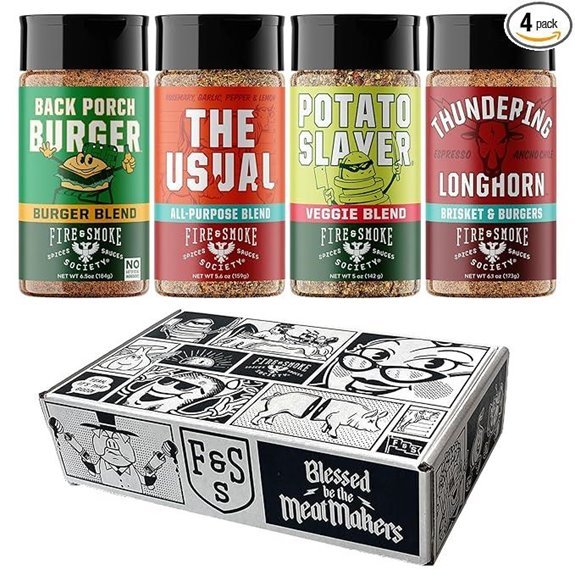 Fire & Smoke Society Burger & Fries Seasoning 4-Pack