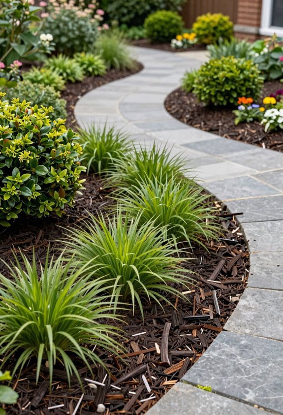 four inch trenches mulch refreshed beds