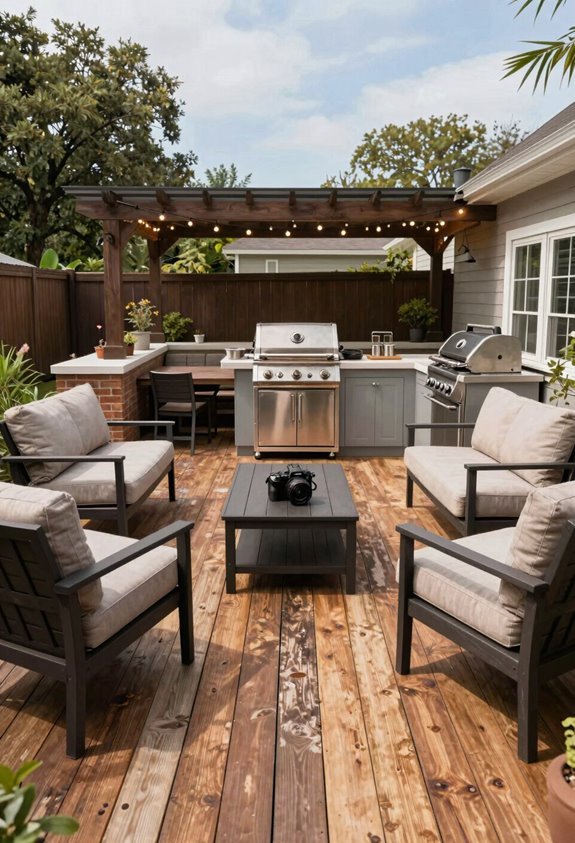 10 Backyard BBQ Area Design Ideas for Outdoor Entertaining 9 front row chef sightlines secured