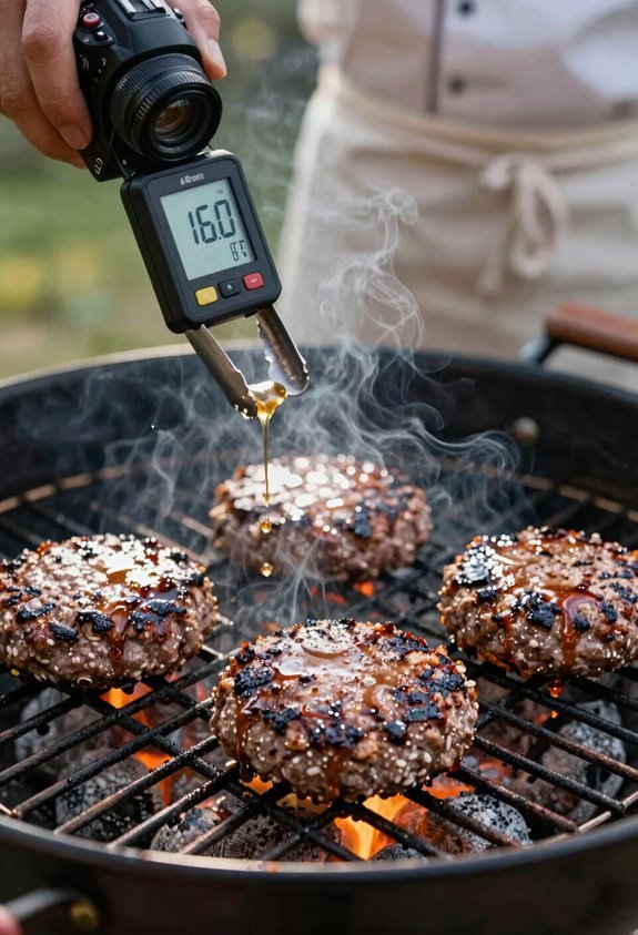 frozen burger internal temp milestone 160 f