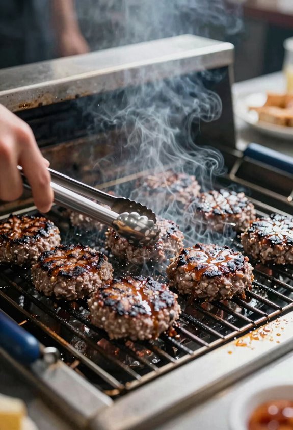 frozen burgers no thaw sear temp