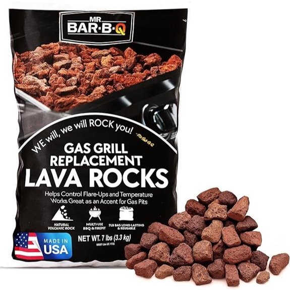 FryOilSaver Co. 7lb Natural Volcanic Lava Rocks for Fire Pits
