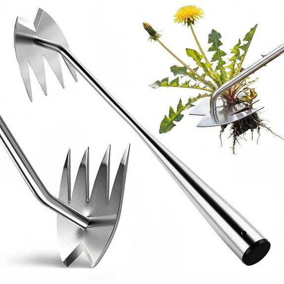 LOOHOI Garden Hand Weeder Tool for Deep Root Removal