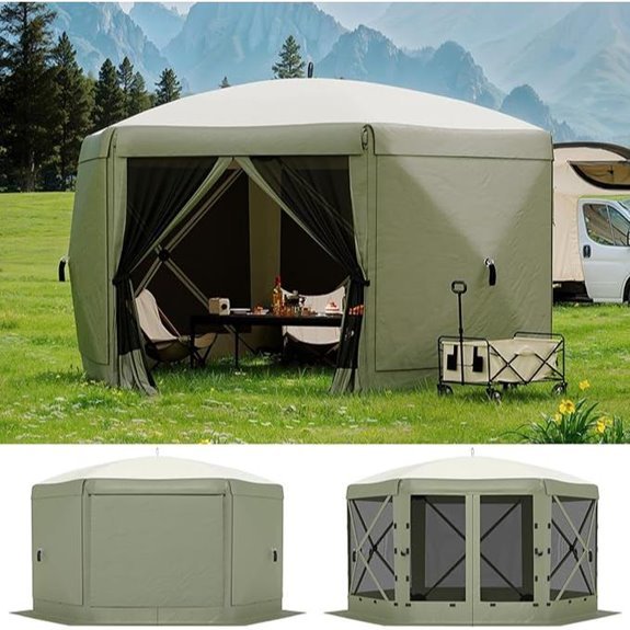 Garvee 13FT Pop-Up Gazebo with Mosquito Netting (Army Green)