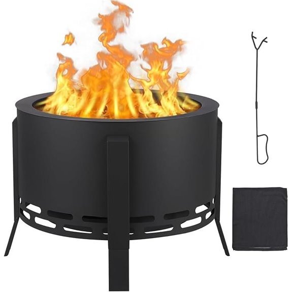 Garvee 26 Smokeless Fire Pit with Ash Tray Base