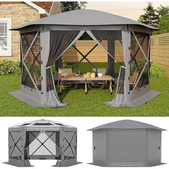 14 Best Gazebos for High Winds in 2026 12 GarveeLife 6-Sided Pop Up Gazebo Tent 11.5x11.5FT
