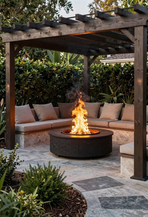 gas fire pit under pergola safety first testing