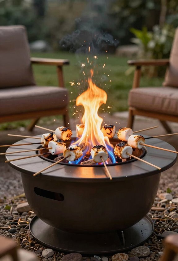 How You Can Roast Marshmallows on a Propane Fire Pit 10 gas fired square pit with safety features