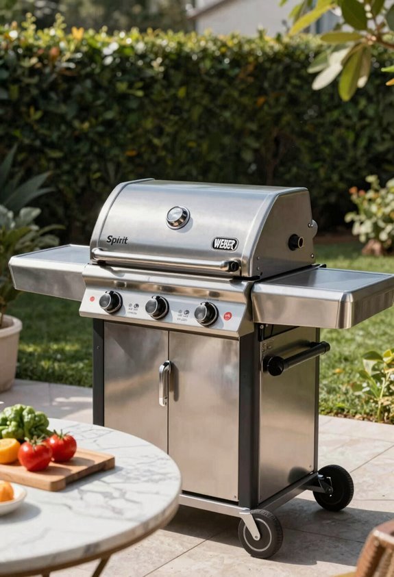gas grill built in line high heat precise sear
