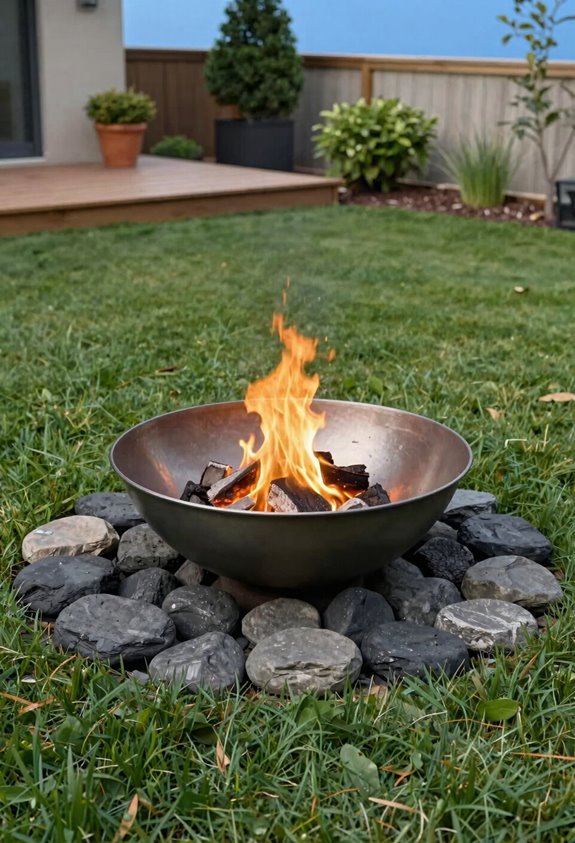 Can You Put a Fire Pit on Grass? 5 gas reduces radiant heat protects lawn