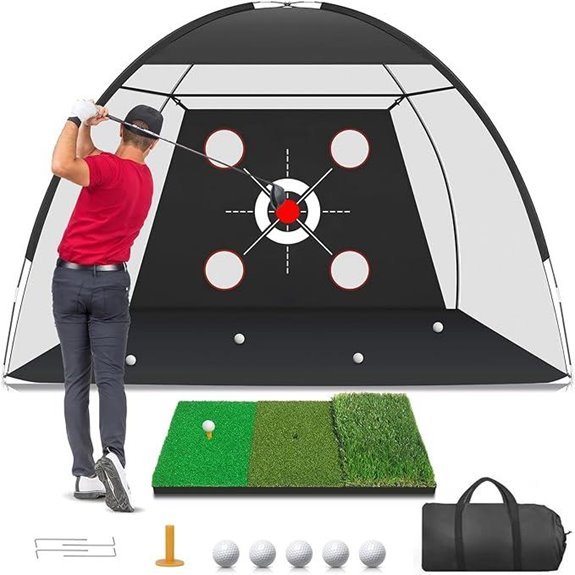 7 Best Golf Nets for Backyard Practice in 2026 1 Golf Net with Practice Mat and Backyard Training Targets