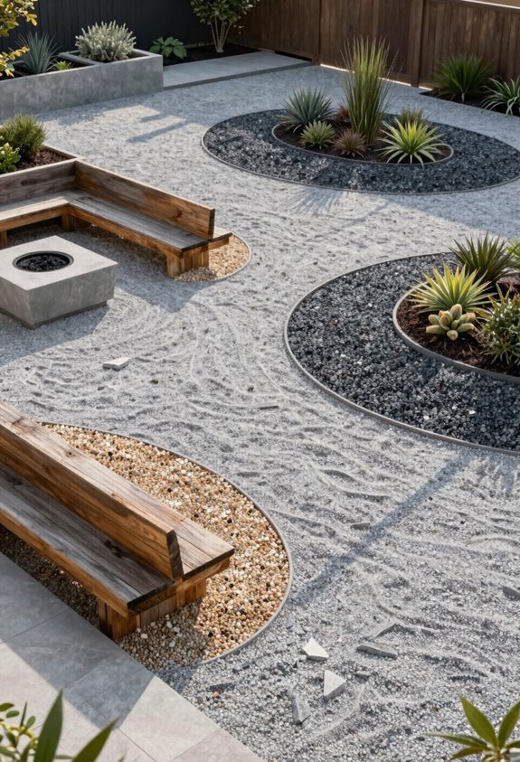 10 Big Backyard Design Ideas That Transform Unused Space 6 gravel drainage drought tolerant lawn transformation
