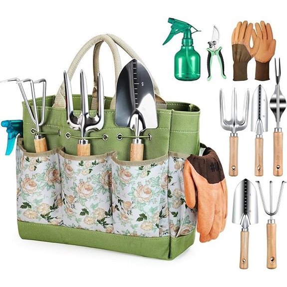 Grenebo 9-Piece Heavy Duty Garden Tool Set