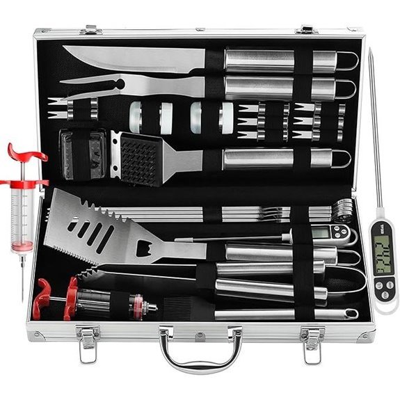 10 Best Grilling Tool Sets for 2026 7 grilljoy 24PCS BBQ Grill Tools Set with Thermometer