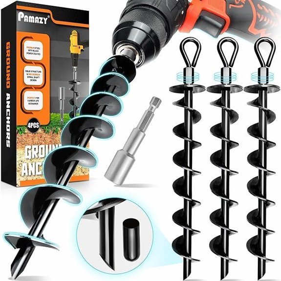 7 Best Concrete Anchors for Gazebos in 2026 5 Ground Anchors Screw-in Kit with Power Nut Driver Drill Bit