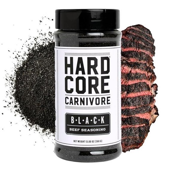 Hardcore Carnivore Black Activated Charcoal Meat Seasoning Rub