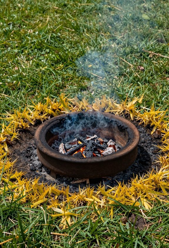 Can You Put a Fire Pit on Grass? 9 heat damage from fire pit heat