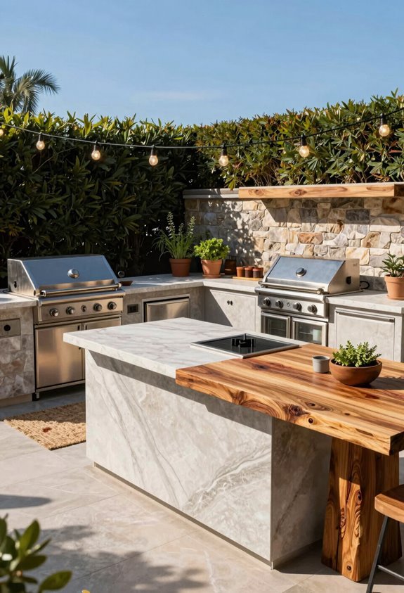 10 Backyard BBQ Area Design Ideas for Outdoor Entertaining 5 heat safe outdoor countertop choices
