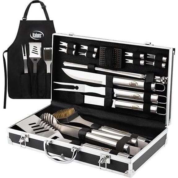 10 Best Grilling Tool Sets for 2026 1 Kaluns Heavy Duty Stainless Steel BBQ Tool Set