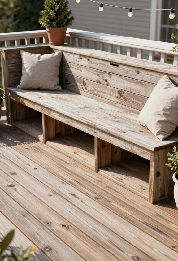 7 Deck and Patio Ideas to Maximize Your Outdoor Space 7 hidden storage bench with planters