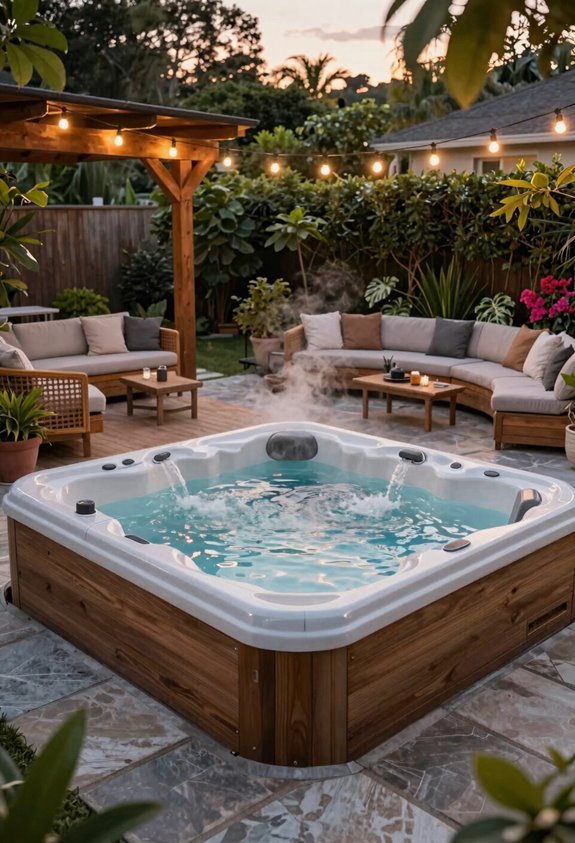 10 Best Backyard Ideas for Hot Tub Placement and Design 5 hot tub as welcoming centerpiece retreat