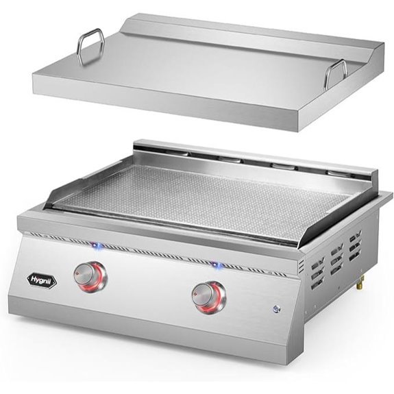 Hygrill 30-Inch Built-In Propane Griddle with LED Lights