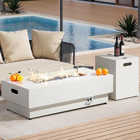 15 Best Outdoor Fire Pits for 2026 (Cozy Nights Guaranteed) 13 IRONCK 50-Inch Propane Fire Pit Table (White)