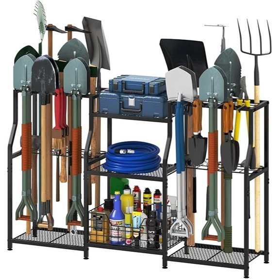 Keomaisyto Heavy Duty 3-Tier Garden Tool Organizer Rack