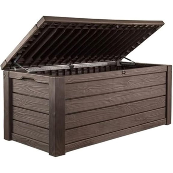 Keter 150 Gallon Resin Deck Box for Patio Storage