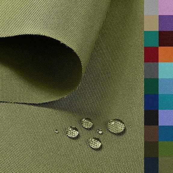 Krychiler Waterproof Canvas Fabric by The Yard (Olive Green 1-Yard)