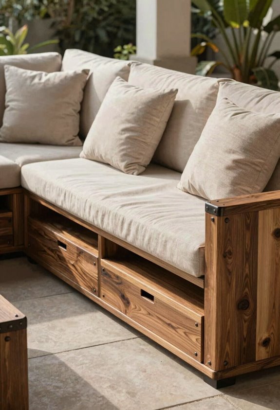 Do It Yourself: 10 Patio Furniture Projects That Save Money and Look Professional 7 l shaped storage sofa build