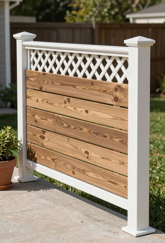 10 Cheap Deck Railing Ideas That Save Money Without Sacrificing Safety 6 lattice or boards privacy solution