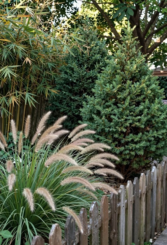 layered plantings create breathable privacy