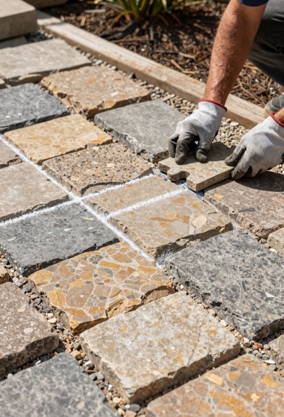 10 DIY Flagstone Patio Ideas You'll Actually Want to Build 3 laying irregular flagstones precisely