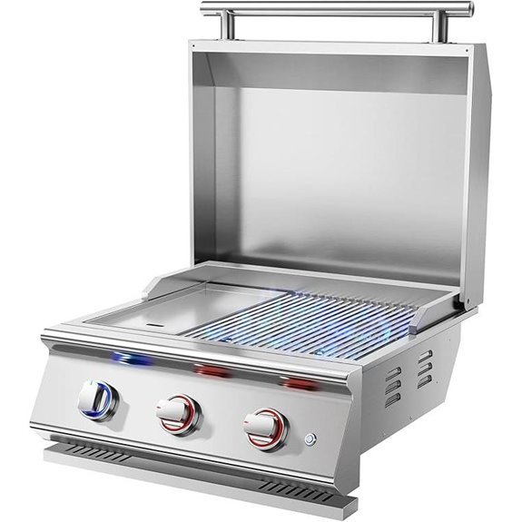 Livory 26 Inch Built-In BBQ Grill for Outdoor Kitchen (3-Burner)