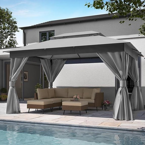 14 Best Gazebos for High Winds in 2026 3 LAUSAINT HOME 10'x13' Metal Frame Outdoor Gazebo with Double Roofs
