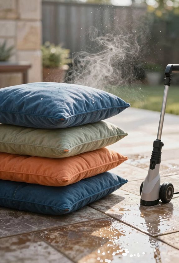 low pressure careful cushion cleaning