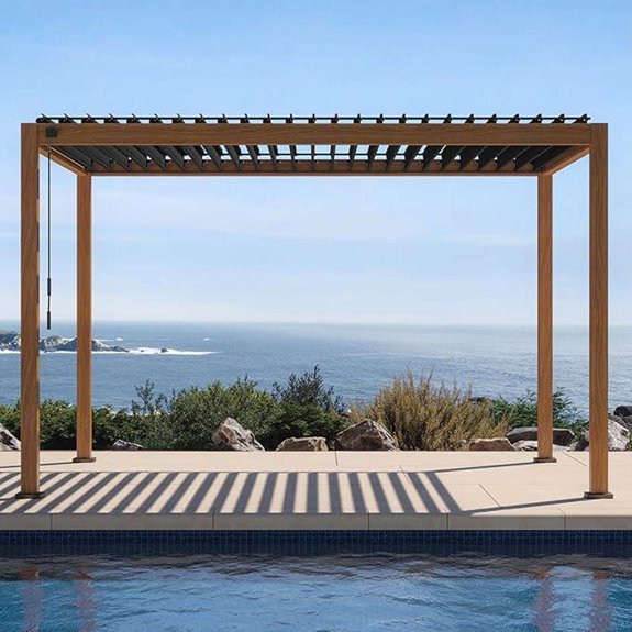 MIRADOR 111S Aluminum Pergola 10x13 with Adjustable Roof