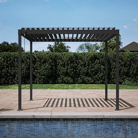 MIRADOR 80S 10' x 10' Adjustable Louvered Pergola