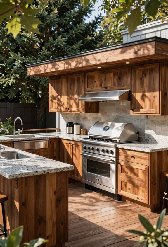 modular vs built in deck cabinets
