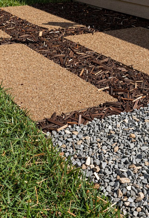 mulch gravel budget patio solution
