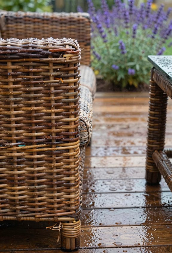 natural wicker rots hdpe resists rain