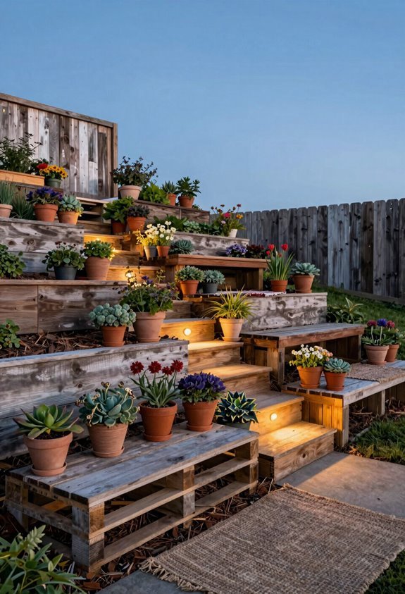 10 Backyard Ideas on a Budget That Transform Your Space 4 nine u shaped steps 54 rise