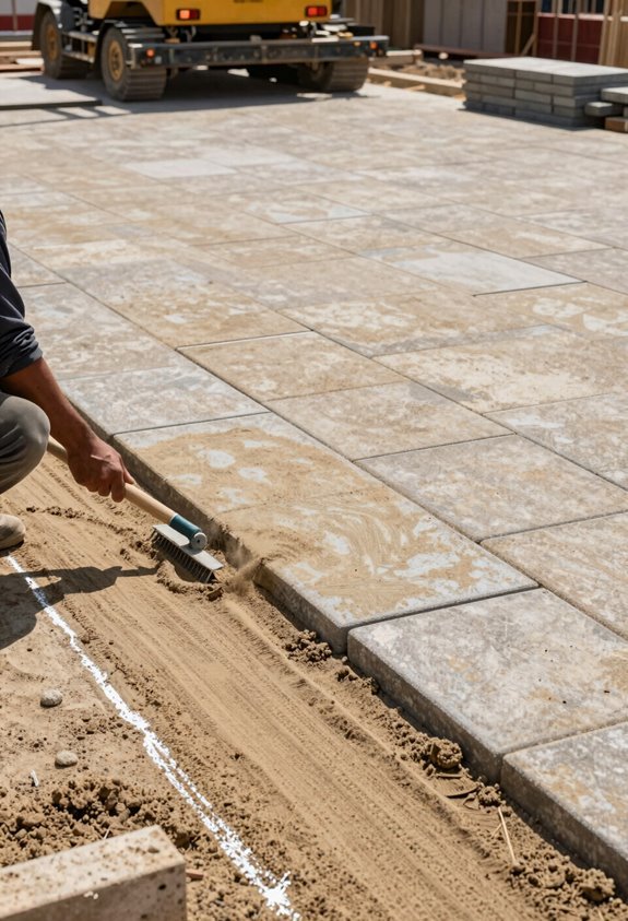 one inch coarse concrete sand screed