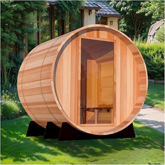 10 Best Outdoor Barrel Saunas for 2026 7 Outdoor Barrel Steam Sauna for 2 Person (Canadian Hemlock)