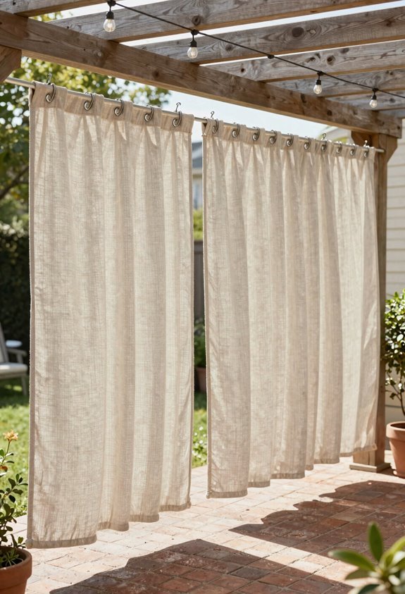 10 DIY Patio Shade Ideas Under $100 1 outdoor curtains for privacy 45