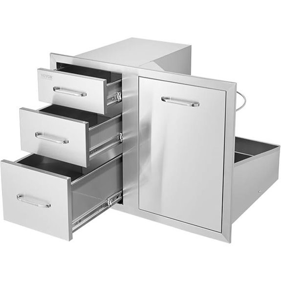 VEVOR Outdoor Kitchen Cabinet with Triple Drawers
