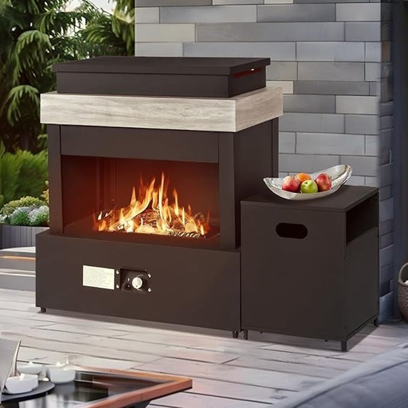10 Best Gas Outdoor Fireplaces for 2026 5 40.5 Outdoor Propane Gas Fire Pit with Tank Storage